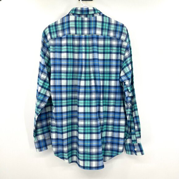 Vineyard Vines 100% Cotton Whale Shirt Blue Flannel Button Down Men's Medium - Picture 5 of 5